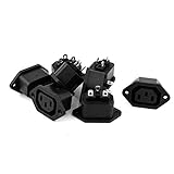 Aexit AC 250V Testers 10A/15A IEC320 C13 Outlet Panel Mount Socket Voltage Meters Connector 8Pcs