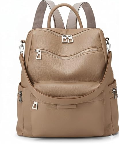 Image of Leather Backpack for Women | Large Capacity | College and Office use | PU Leather | shoulder bag for Ladies,