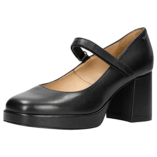 Escarpins Mary Jane femme cuir naturel noir chaussure confort Wojas 38