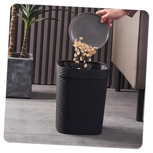 Bote de basura rectangular grande de plástico SOLUSTRE miniatura 7