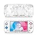 Skins4u Premium Slim Skin Design Aufkleber Schutzfolie Skins für Nintendo Switch Lite Vorder & Rückseite Marmor weiss