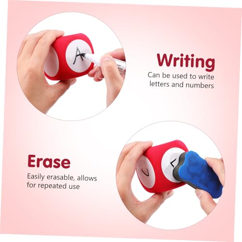 SOIMISS 4Stücke Große Beschreibbare Schaumstoffwürfel Kreative DIY für Spiele Unterricht und Partys Wiederverwendbare für Vielseitige Anwendungen