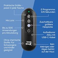 Beurer BiteX Max Deep Black Insektenstichheiler mit größerer Heizfläche, Mückenstich Hitzestift zur Behandlung von Insektenstichen- und bissen, elektronischer Stichheiler, mit Licht und Akku – Ansicht 7