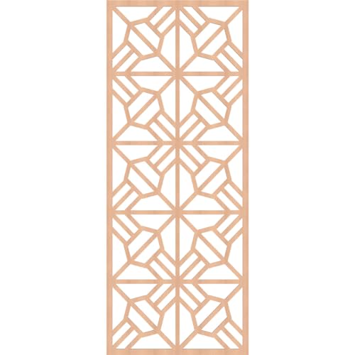 Image of 25 3 /8 inchW x 64 3 /8 inchH x 1 /4 inchT Auburn Decorative Fretwork Wood Wall Panels, Alder