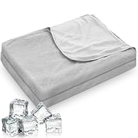 Namalu 2 in 1 Kühldecke 150 x 200 cm Selbstkühlende Sommerdecke mit Arc-Chill Q-Max > 0.4 Kühlfasern Schweißableitende und Atmungsaktive Bettdecke Leichte Sofadecke Reise Decke, Grau