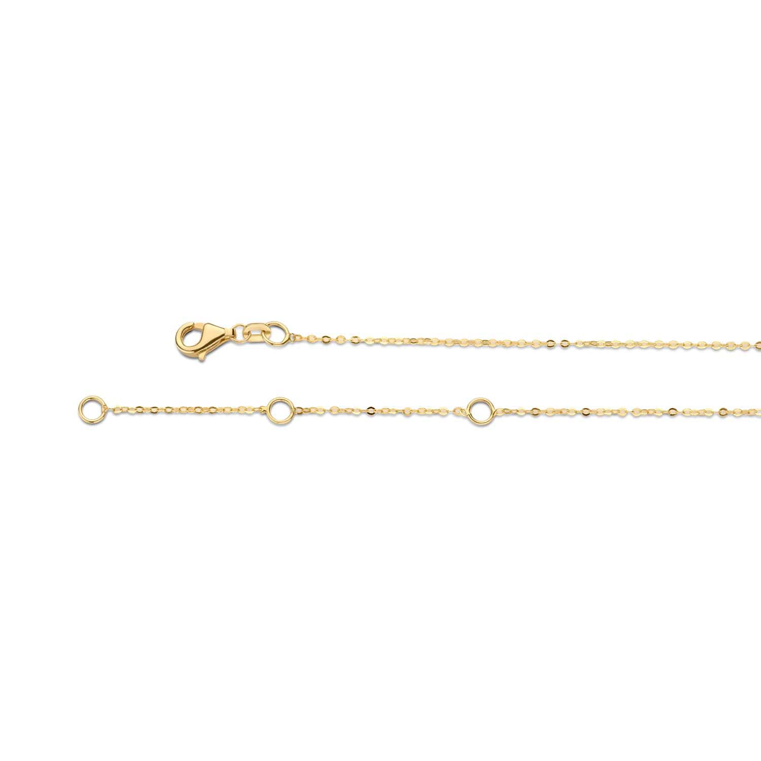 JACKIE GOLD Schmuck Damen | 14 Karat / 585 Echt Gold Armband | Beaux Arts Bracelet JKB23.254 | 16 – 17 – 18 cm Länge verstellbar | Armkette mit Gliedern und Plättchen