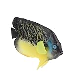 Ciieeo 1 Stück Aquarium Dekoration Künstlicher Simulationsfisch aus Umweltfreundlichem Kunststoff Schwarz für Süßwasser Aquarienlandschaft