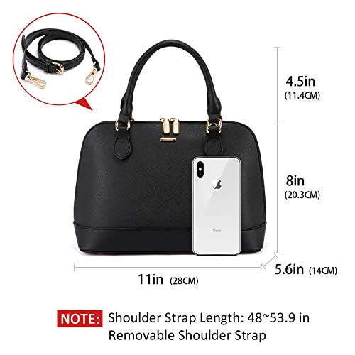 Image of LOVEVOOK Purse for Women Crossbody Bags Classic Double Zip Top Handle Dome Satchel Bag