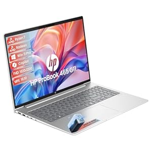 HP ProBook 465 G11 Laptop 16″ FHD WUXGA IPS Notebook, AMD Ryzen 7 7735U (>Ultra 7 165U), 32GB DDR5|1TB PCIe SSD, AMD Radeon Graphics, Copilot AI, Wi-Fi & Bluetooth, Win 11 Pro + MS Office Pro