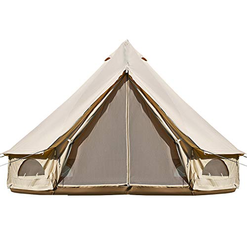 GJR-JJ Tienda de campaa Tela Campana Tienda Canadiense/a Prueba de Agua Agujero Estufa al Aire Libre con Glamping