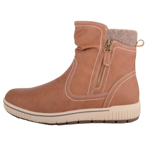 Bottines d'hiver pour femme chaudes à col en feutre isolant - 4
