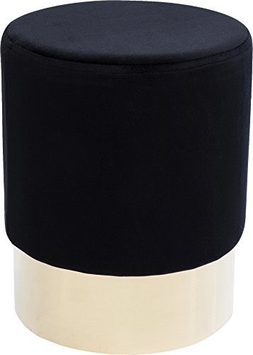 Kare Design Polsterhocker Cherry Brass, kleiner, moderner Design Hocker mit Samtbezug, rund, Schwarz-messing, (H/B/T) 42x35x35cm Kare Design Polsterhocker Cherry Brass, kleiner, moderner Design Hocker mit Samtbezug, rund, Schwarz-messing, (H/B/T) 42x35x35cm