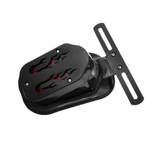 EPEIGO Luz traseira de chama de motocicleta de 12 V, lâmpada de freio traseiro para Harley Honda Suz