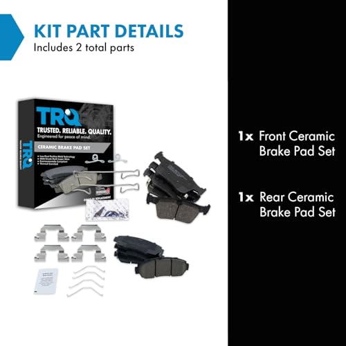 TRQ Front and Rear Ceramic Pads