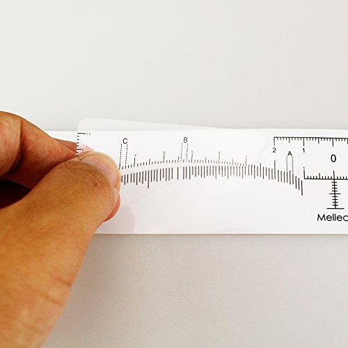 Melleco 50Pcs Disposable Eyebrows Rulers Stickers Makeup Tattoo Shaper Measure Tool #TOP4