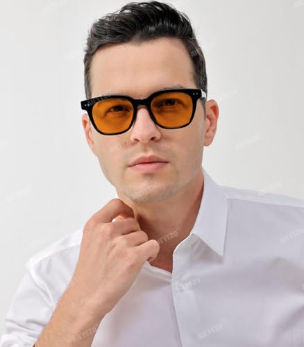 AIEYEZO Square Sunglasses for Women Men Fashion Sunnies, TR90 Frame Sun Glasses Trendy Retro Shades3