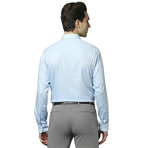 Image of Park Avenue Men's Cotton Blend Checks Pattern Slim Fit Semi Cutaway Collar Full Sleeve Formal Shirt