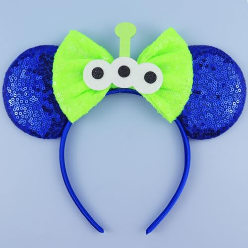 LIHELEI Mouse Ears Headband, Aliens Blue Mouse...