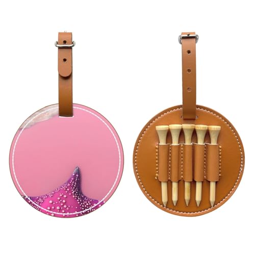 WXXWXD Pink Sand Beach Printed Golf Tee Storage Bag - Portable Storage, Easily Organize Tees