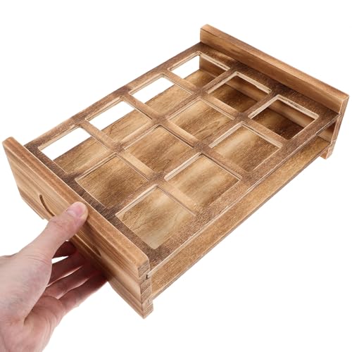 Bandeja de madera SWETRACE para copas de vino y organizar el bar en casa 5