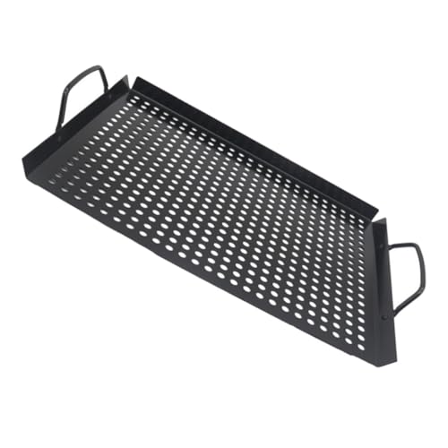 OUNONA Suministro De Parrilla Nonstick Baking Pan Sartén a La Parrilla Sartén Al Aire Bandeja Para Asar a La Parrilla Sartén Para Bistec Antiadherente Negro Planchar