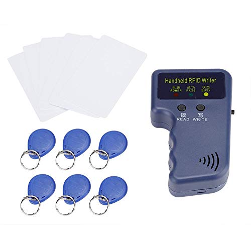 RFID revider, 125-kHz-5-W-RFID-lezer handheld-sleutelkopieerapparaat ID-kaart-toner reproductie programmeerapparaat + 6 sleutelhangers en 6 kaarten