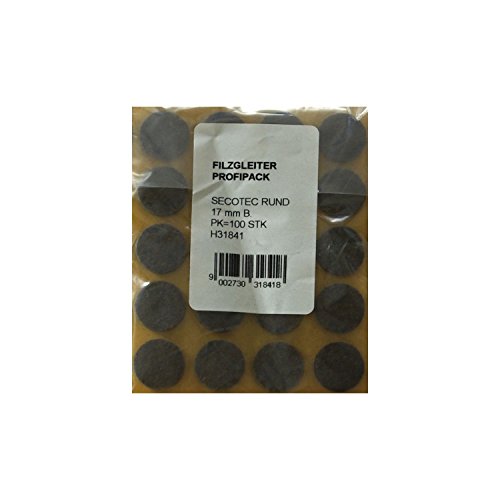Preisvergleich Produktbild SECOTEC Filzgleiter selbstklebend rund braun 28 mm Profi-Pack 40 Stück