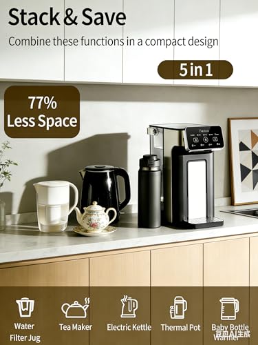 ZACHVO Instant Hot Water Dispenser KEI906 – 2600W One Cup Hot Water Dispenser, Energy-Efficient, Customisable Temperature & Volume, Child Lock, 3L Tank, BRITA Filter Compatible (Filter Included) - Image 7