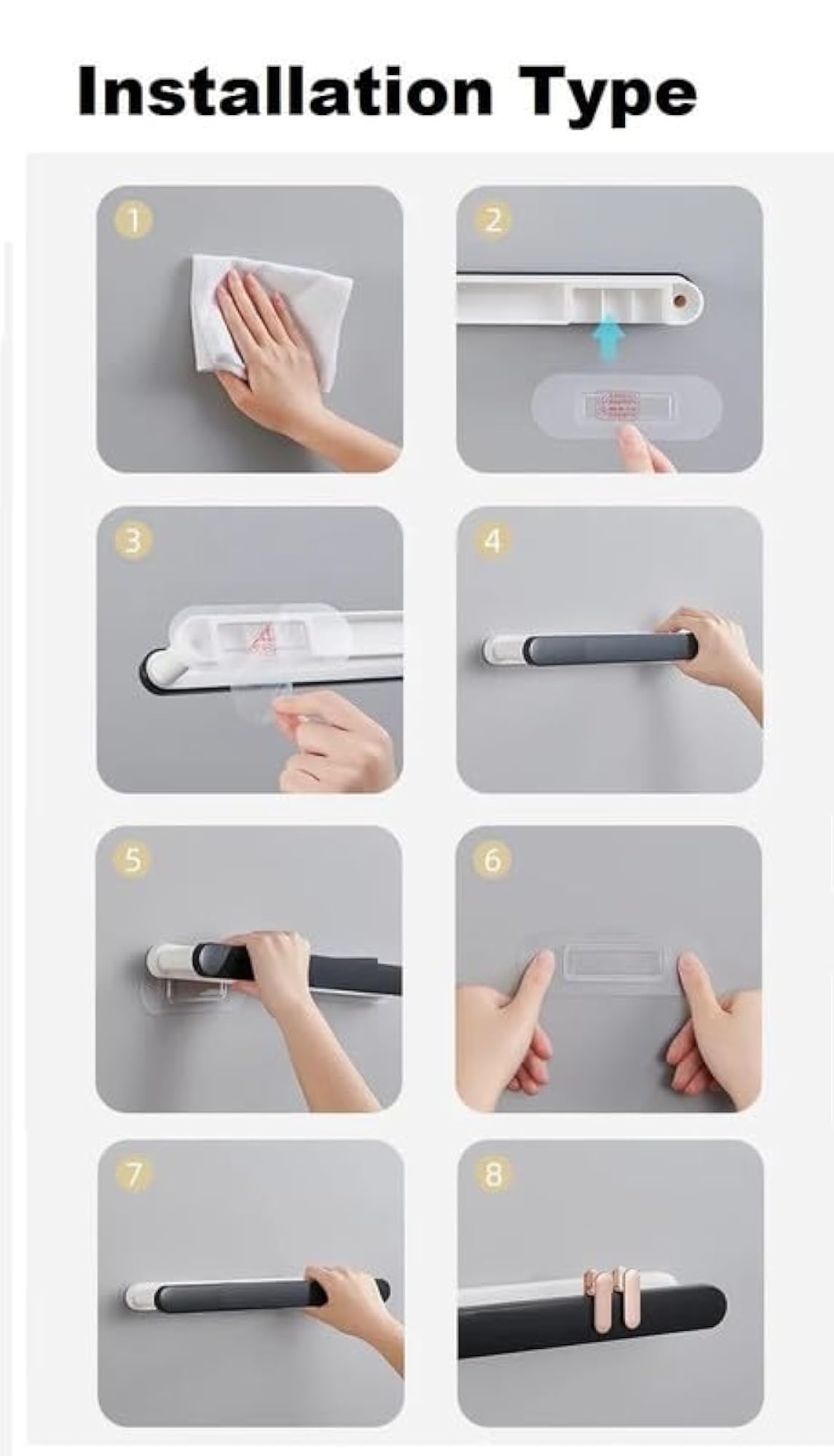 Bathroom Wall Mounted Shoe Slipper Rack, Self Adhesive