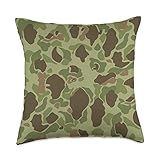 US Frog Skin or Duckhunter Camo - WW2 Camouflage Throw Pillow