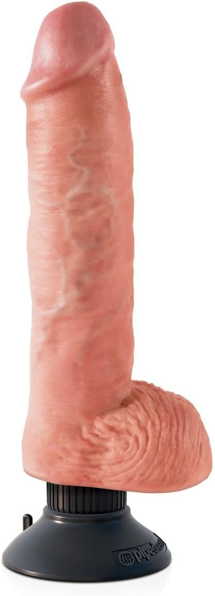Pipedream Products King Cock 10 Inch Vibrating Cock with Balls, Brown