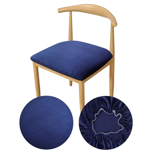 YINGAYOU Housse Assise de Chaise Velours 35-50cm Housse de Chaise Salle à Manger Velours Tissus de Luxe Ultra Extensibles, Ajustement Parfait, Doux et...
