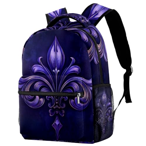 Sac à dos de voyage imprimé plantes et éléphants avec porte-bouteille pour fille