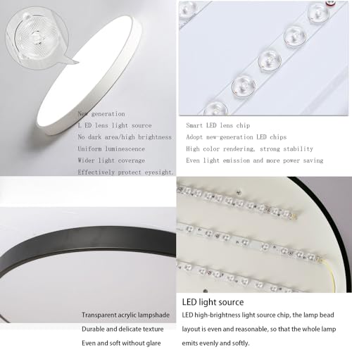 Luminaires de salon modernes avec plafonnier LED blanc réglable - 7