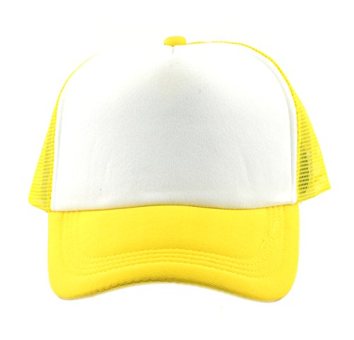 Image of NYFASHION101 Plain Mesh Trucker Hat - Breathable 6-Panel Daily Snapback Cap, Customizable Ideal for DIY Embroidery & Patches