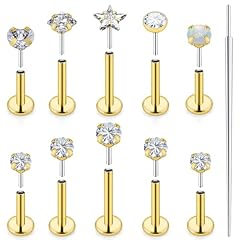 A:20G-Gold-Push in-Bar 6mm 7mm 8mm