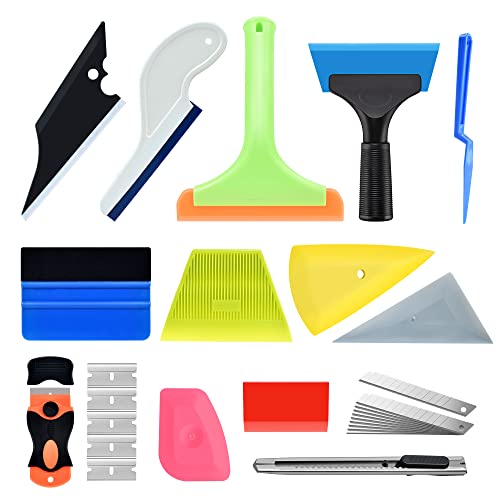 Reevaa Window Tint Kit Window Tint Tools,Car Tint Windows Kit With 13Pcs Window Tinting Tools, Silicone Small Squeegee,Window Tint Squeegee Tinting Kit For Window Film Installation Application #TOP10