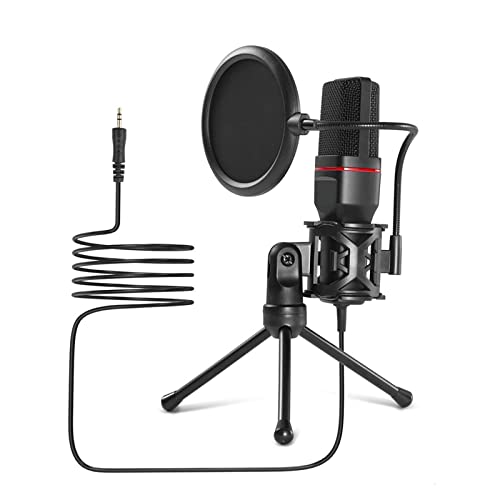 Microphone de studio 3.5mm avec trépied : la solution pour un son net sur PC