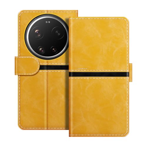 ESACMOT ���U�[�E�H���b�g�P�[�X Leica Leitzphone Powered by Xiaomi 5G �Ƃ̌݊������� ���X�g���C�v�f�U�C�� �J�[�h���[�t�� �}�O�l�b�g���蒠�^�J�o�[ (�S�[���h)