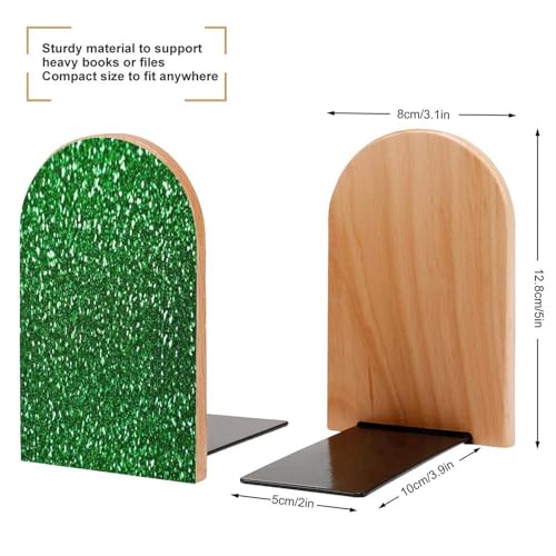 Sujetalibros de madera resistente con detalles brillantes únicos 3