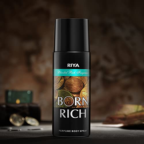 Image of Riya Born Rich Body Spray Deodorant For Men | Pack Of 3 150 Ml Each