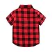 Mud Kingdom Little Boys Classic Button Down Shirt Black Plaid Casual Summer Size 6