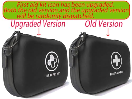 Image of First Aid Kit 152 Piece Waterproof Hard Shell Portable Medical Kit, Black | Waterproof Hard Shell Portable IFAK Emergency Kits for Home, Camping, Hiking, Sports, Office, Travel, Outdoor