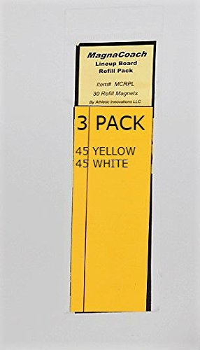 MagnaCoach Lineup Board Replacement Magnets Baseball/Softball 3 Pack