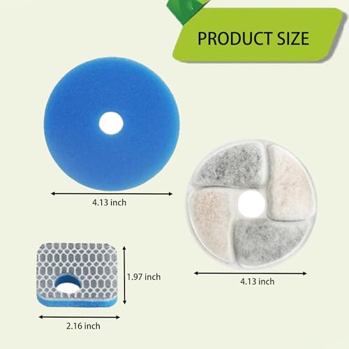 Filtros para fuente de agua para gatos Delapan 4 pack miniatura 3