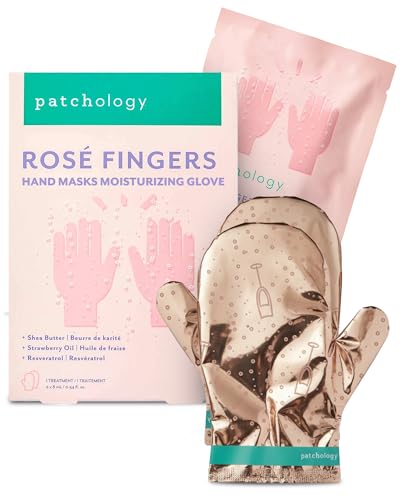 Patchology Rosé Fingers Renewing Hand Mask - Strawberry-Scented M...