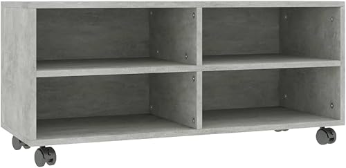 Miniatura 2 de CHARMMA Rolling Wood - Soporte de consola de TV esquinera con ruedas y armarios para televisores de pantalla planacurvada de 32 pulgadas consola de