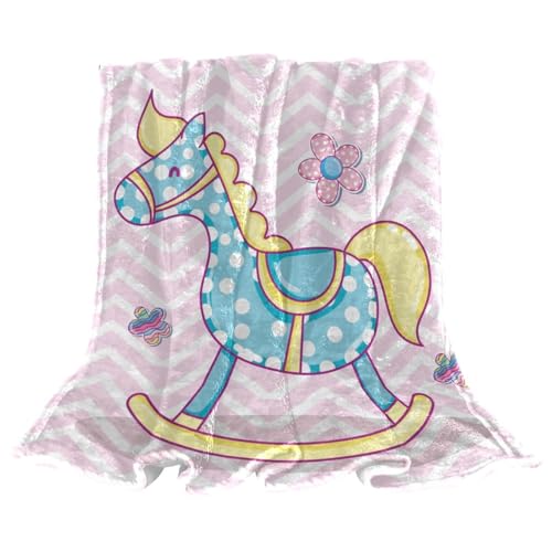 Couverture microfibre douce cheval haut de gamme plaid canapé 150x100