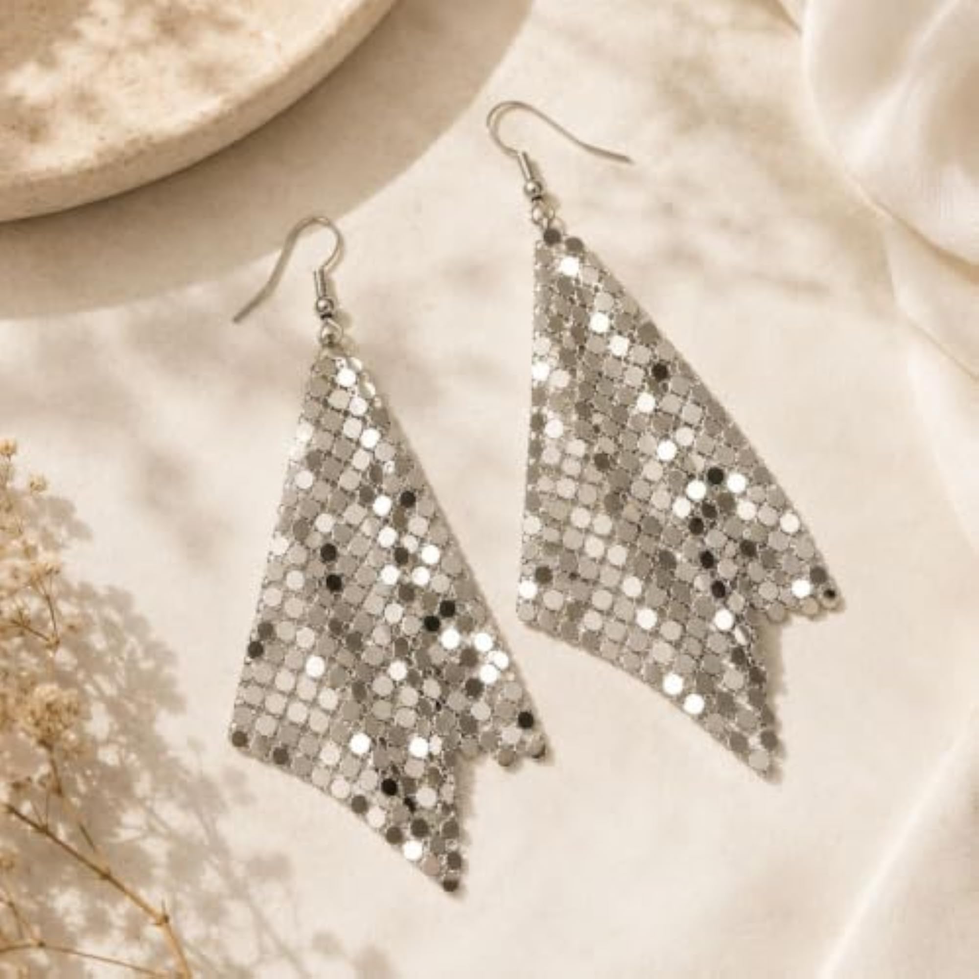 Fashion Silver Plated Anti Tarnish Statement Drop Earrings