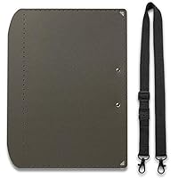 プラス A4サイズにおりたためる A3クリップボード+ ダークグレー 83-151 専用ストラップ 付